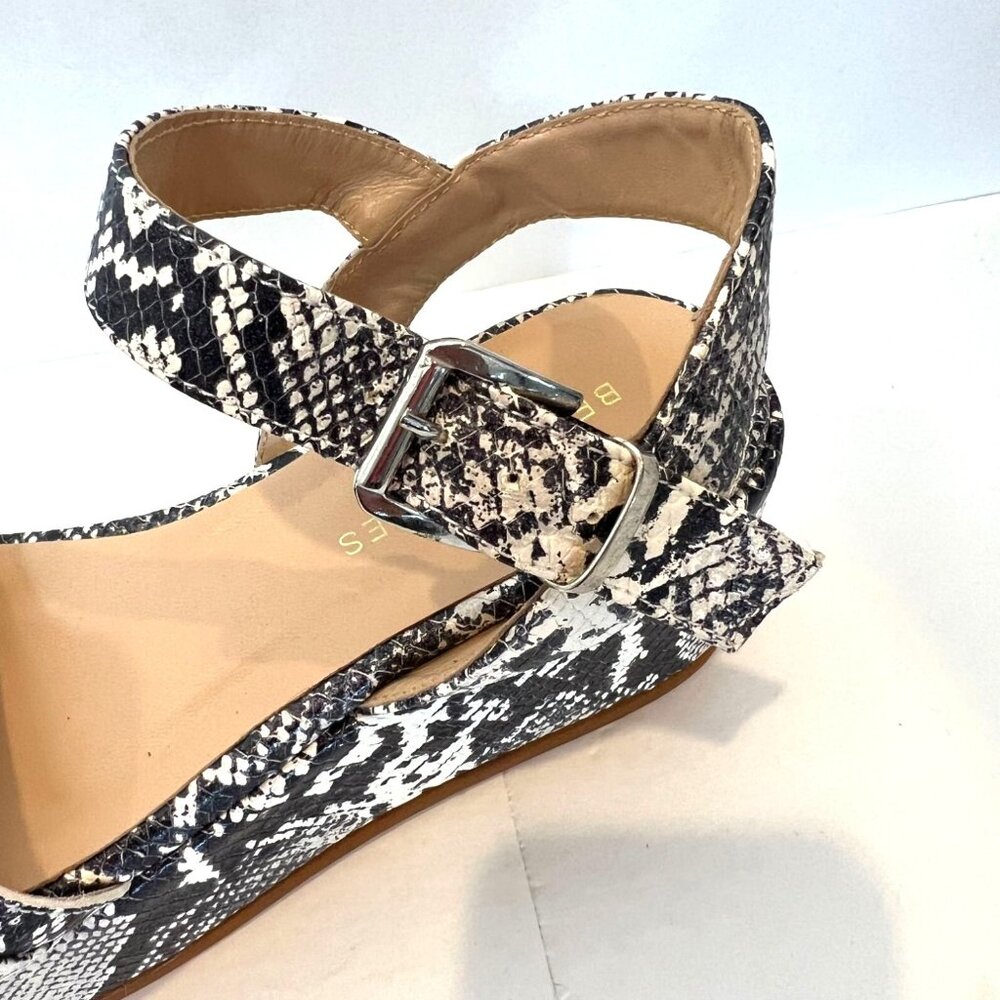 Beutiisoles Black Python Platform Sandals Matte B… - image 6